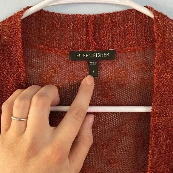 Eileen Fisher Rust Cardigan - Picture 2 of 7